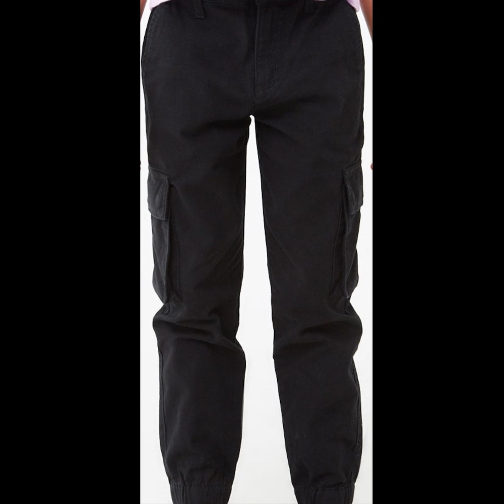Forever 21 Black High Waisted Cargo Pants